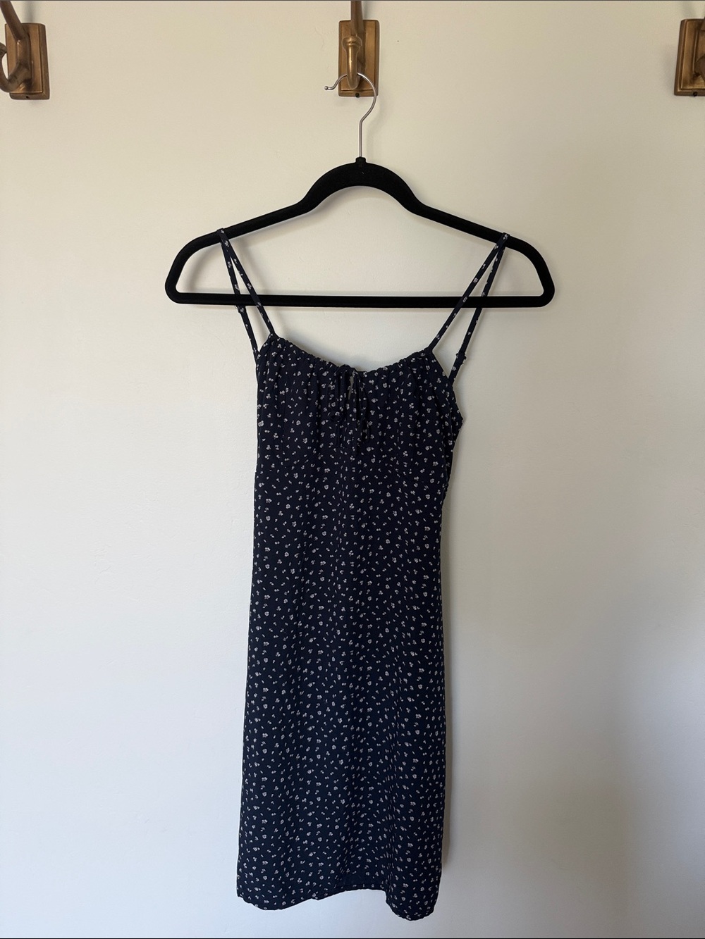 Brandy Melville Navy Micro Floral Mini Dress